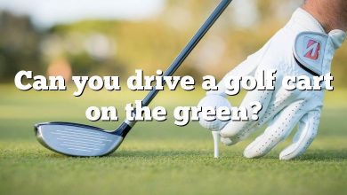 Can you drive a golf cart on the green?