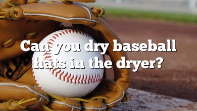 Can you dry baseball hats in the dryer?