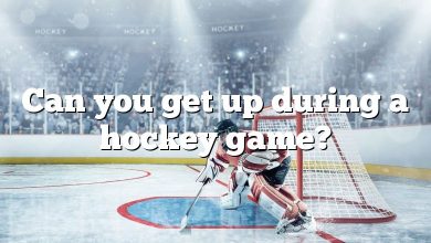 Can you get up during a hockey game?