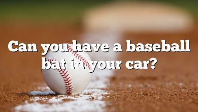 Can you have a baseball bat in your car?