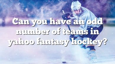 Can you have an odd number of teams in yahoo fantasy hockey?