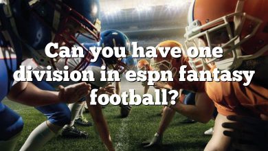 Can you have one division in espn fantasy football?