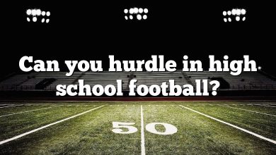 Can you hurdle in high school football?