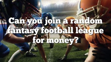 Can you join a random fantasy football league for money?