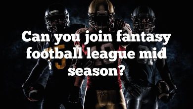 Can you join fantasy football league mid season?