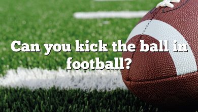 Can you kick the ball in football?