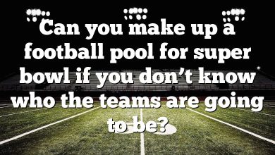 Can you make up a football pool for super bowl if you don’t know who the teams are going to be?