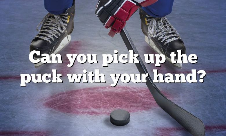 Can you pick up the puck with your hand?