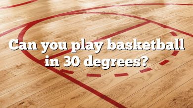 Can you play basketball in 30 degrees?