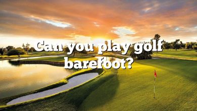 Can you play golf barefoot?
