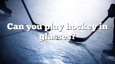 Can you play hockey in glasses?