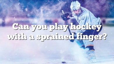 Can you play hockey with a sprained finger?