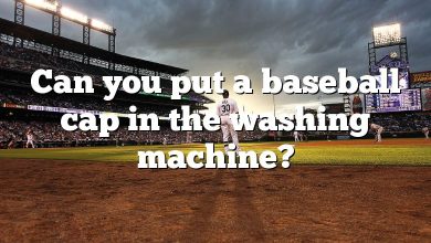 Can you put a baseball cap in the washing machine?