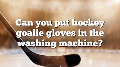 Can you put hockey goalie gloves in the washing machine?