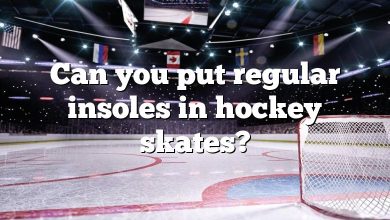 Can you put regular insoles in hockey skates?