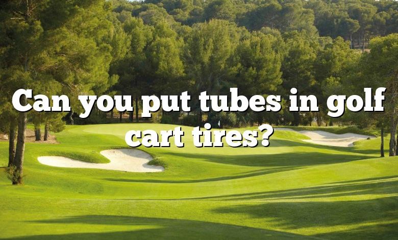 Can you put tubes in golf cart tires?