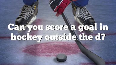 Can you score a goal in hockey outside the d?