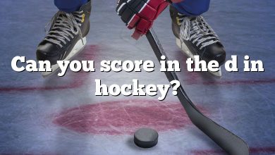 Can you score in the d in hockey?