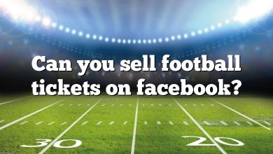 Can you sell football tickets on facebook?