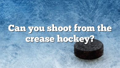 Can you shoot from the crease hockey?