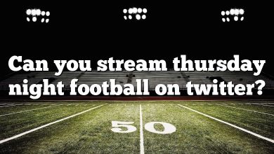 Can you stream thursday night football on twitter?