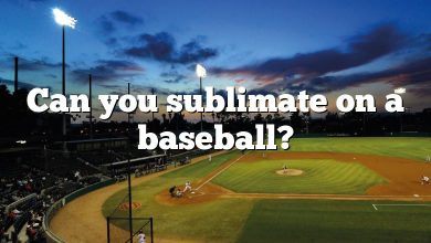 Can you sublimate on a baseball?