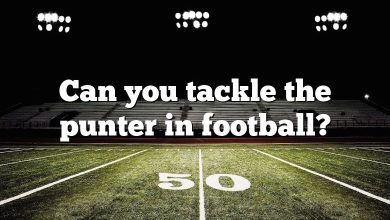 Can you tackle the punter in football?