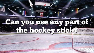 Can you use any part of the hockey stick?