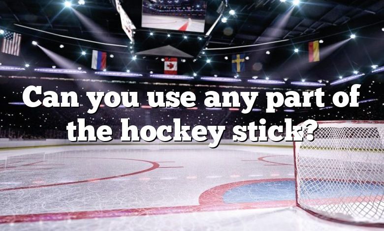 Can you use any part of the hockey stick?