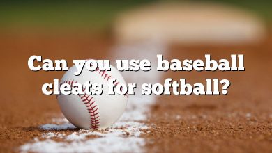 Can you use baseball cleats for softball?
