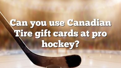 Can you use Canadian Tire gift cards at pro hockey?