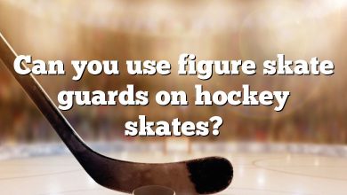 Can you use figure skate guards on hockey skates?