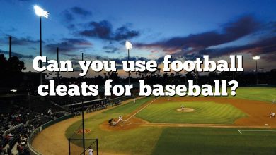 Can you use football cleats for baseball?