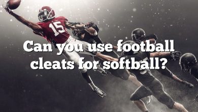 Can you use football cleats for softball?