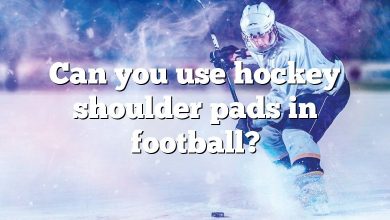 Can you use hockey shoulder pads in football?