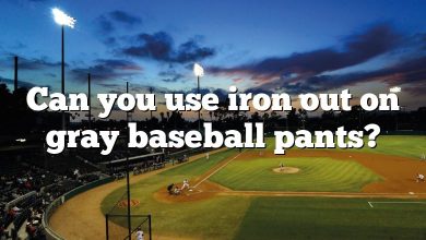 Can you use iron out on gray baseball pants?