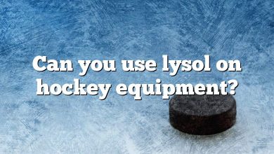 Can you use lysol on hockey equipment?