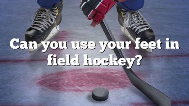 Can you use your feet in field hockey?