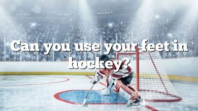 Can you use your feet in hockey?