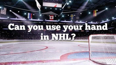 Can you use your hand in NHL?