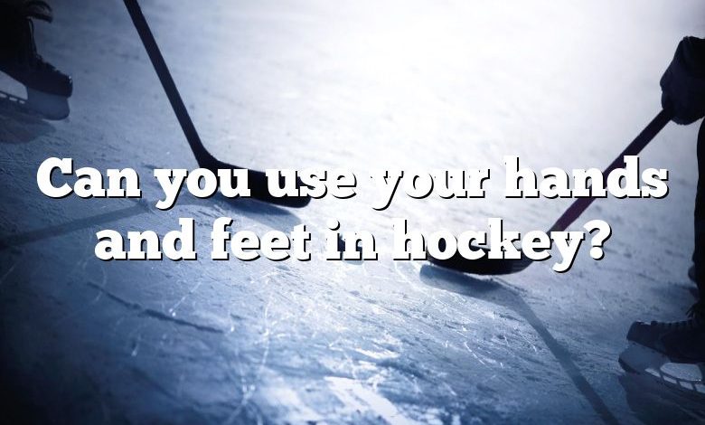 Can you use your hands and feet in hockey?