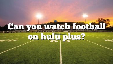 Can you watch football on hulu plus?