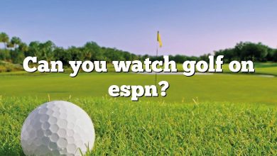 Can you watch golf on espn?