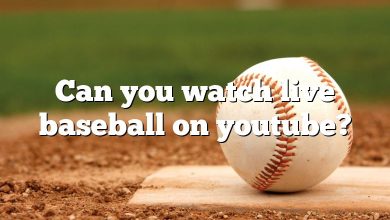 Can you watch live baseball on youtube?