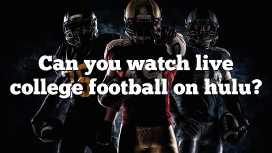 Can you watch live college football on hulu?