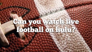 Can you watch live football on hulu?