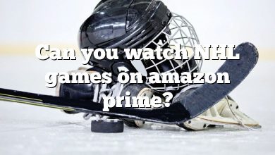 Can you watch NHL games on amazon prime?