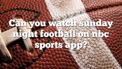 Can you watch sunday night football on nbc sports app?