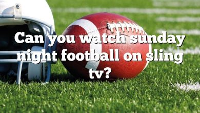 Can you watch sunday night football on sling tv?