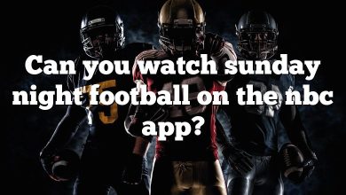 Can you watch sunday night football on the nbc app?